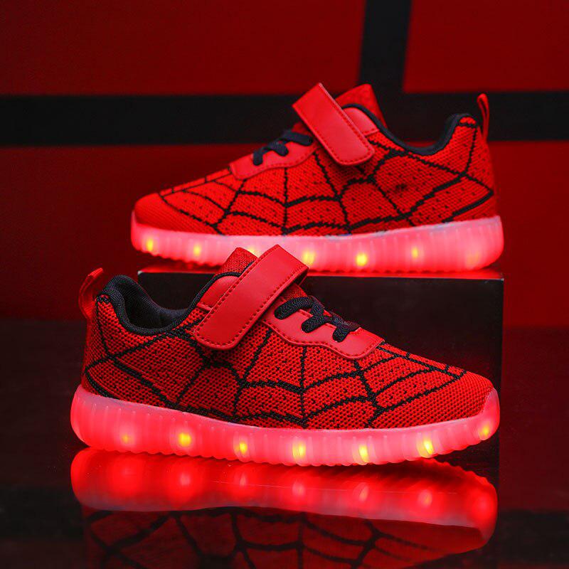 New USB Rechargeable Luminous Kids Sneakers For Boys Girls