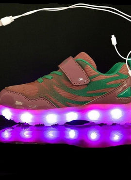 Led Usb Recharge Luminous Shoes For Kids