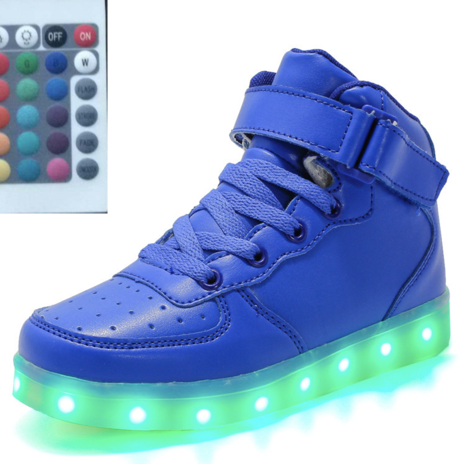 Led Sneakers Blue 7 Led Colors - Blue  | Kids Led Light Shoes  | Led Light Shoes For Men | ledlegs.