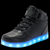 Led Sneakers Black Remote Led Light Colors  | High Top Led Light Shoes  | Led Light Shoes For Men | ledlegs.