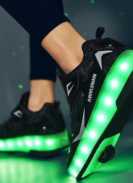 Roller Light Led Luminous Sneakers - Led Light Wheel Healy Roller Skate Shoes For Kids
