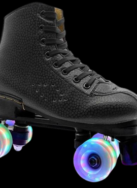 Flash Roller Skates Led Lighting Shoes Black  | Led Light Roller Skates