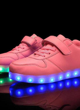 Glowing Night Led Shoes For Kids - Pink  | Kids Led Light Shoes