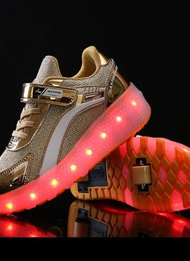 New Usb Charging Led Light Roller Skate Shoes For Children