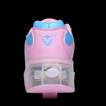 Pink Led Shoes With Roller Wheels And Usb Charging for Girls | Comfort Light Shoes | ledlegs.